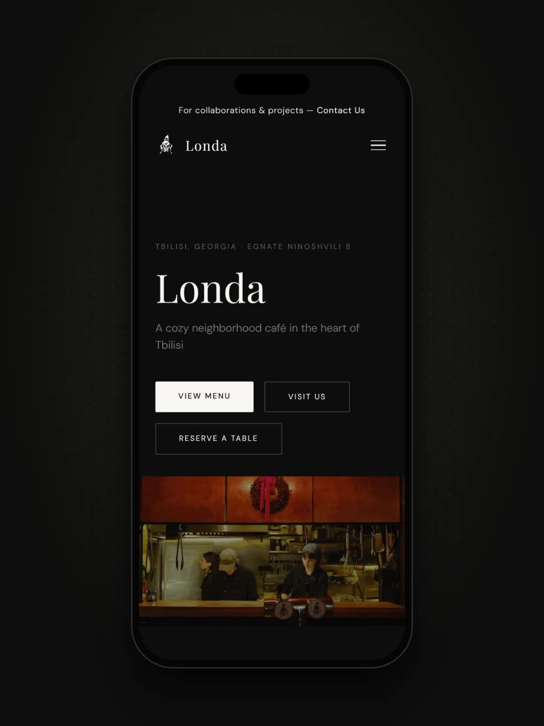 Londa page on a phone