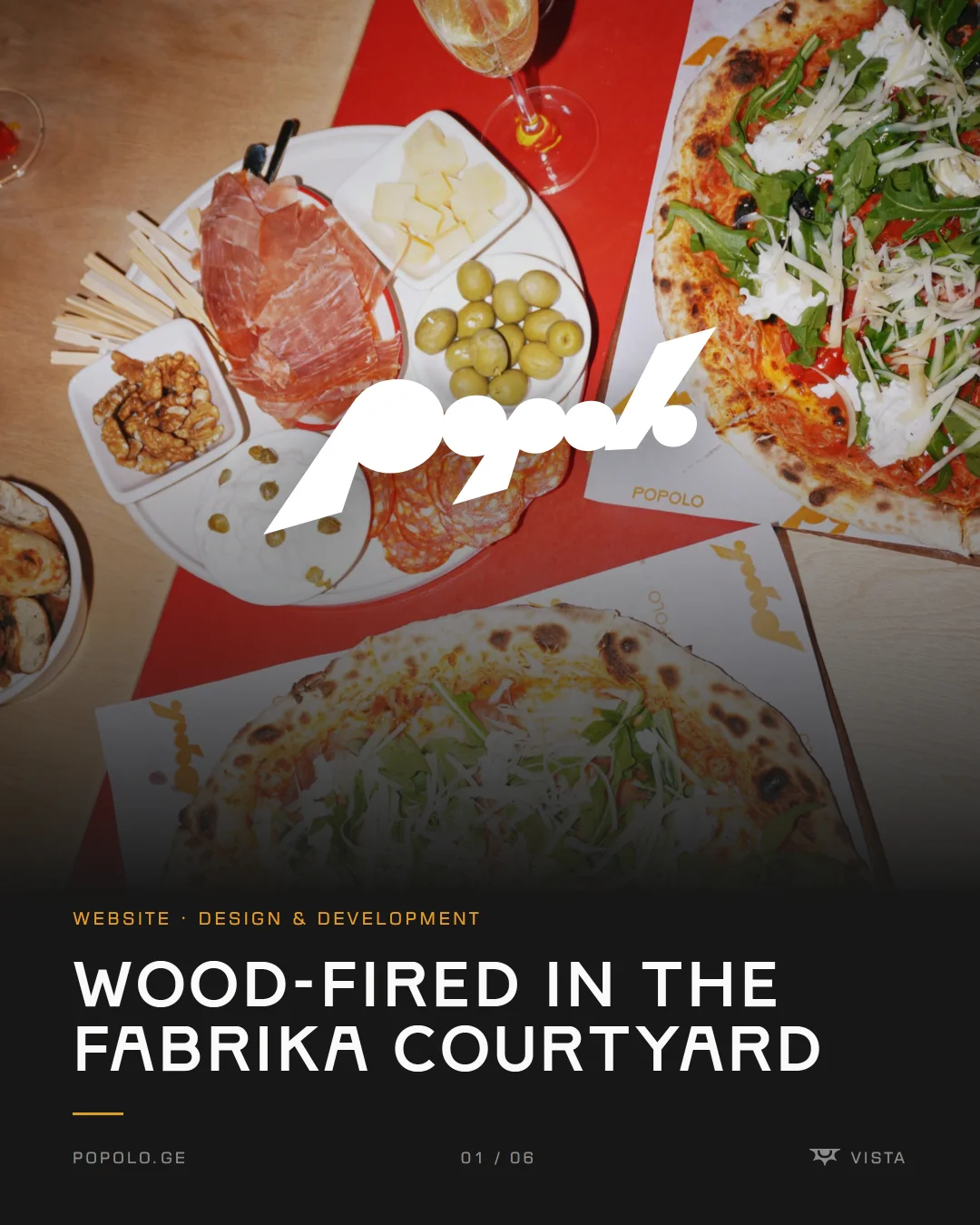 Popolo cover: pizzas and antipasti with the Popolo logo